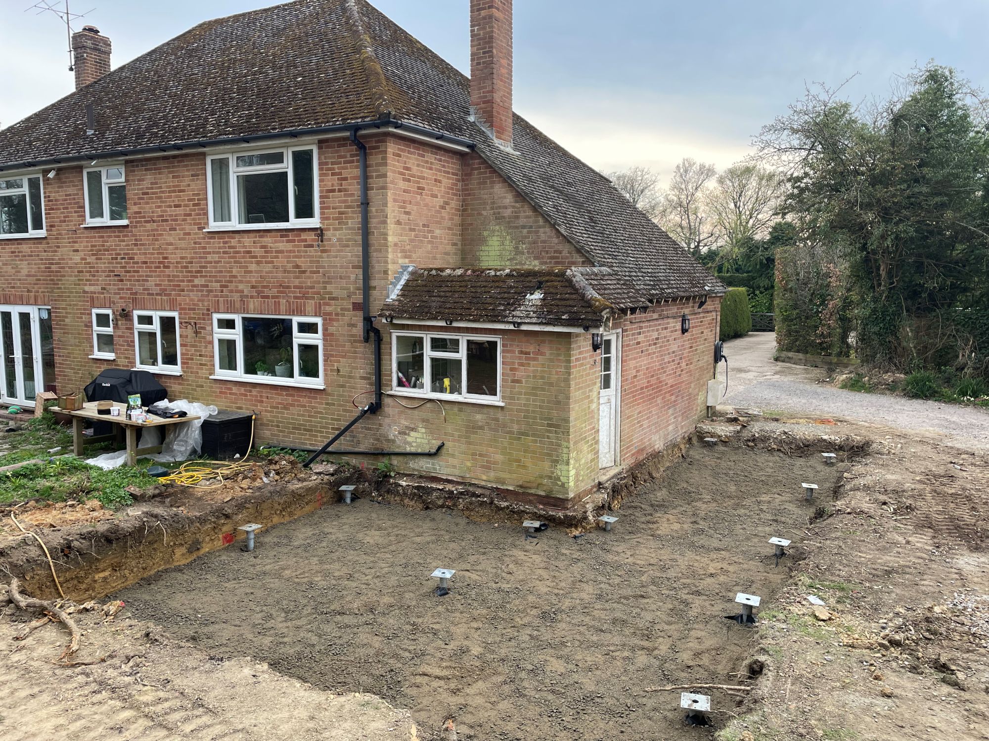 house extension in clay soil